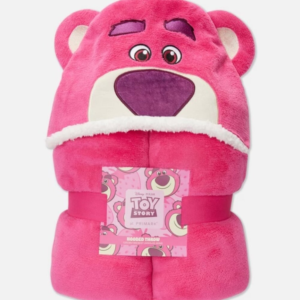 Adult Disney’s Toy Story Lotso Hooded Throw Blanket Primark Brand New